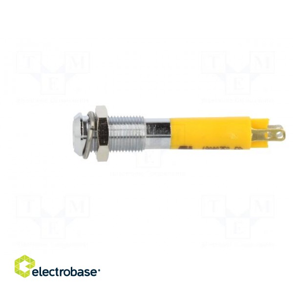 Indicator: LED | superflat | yellow | 24VDC | Ø6mm | IP40 | metal,plastic image 3