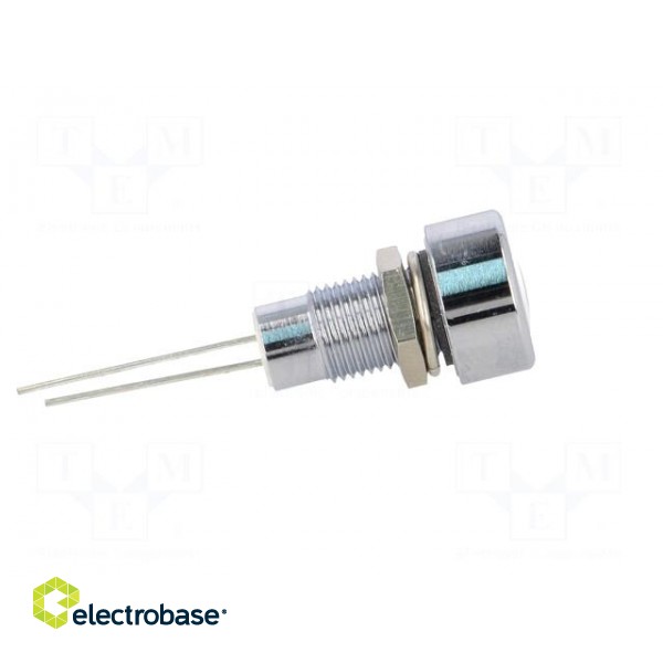 Indicator: LED | flat | Cutout: Ø8.2mm | IP67 | for PCB | brass | ØLED: 5mm image 7