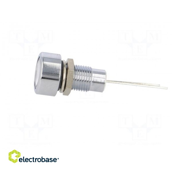 Indicator: LED | flat | Cutout: Ø8.2mm | IP67 | for PCB | brass | ØLED: 5mm image 3