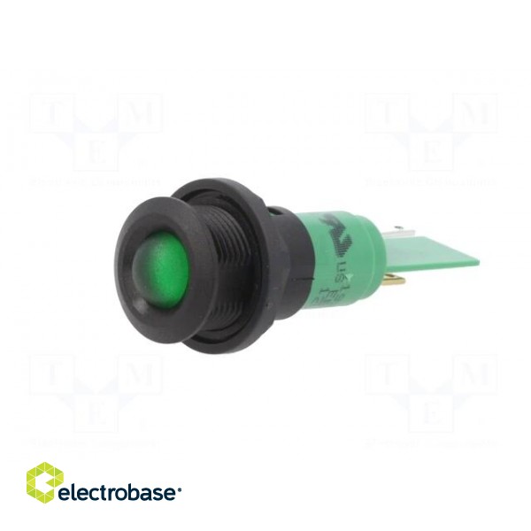 Indicator: LED | prominent | green | 12VDC | 12VAC | Ø16mm | IP67 | plastic фото 2