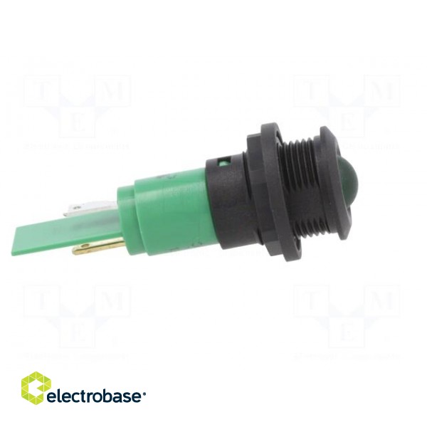 Indicator: LED | prominent | green | 12VDC | 12VAC | Ø16mm | IP67 | plastic image 7