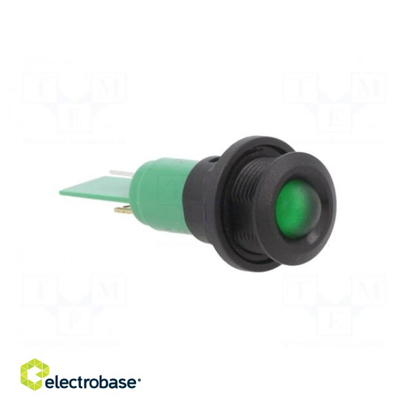 Indicator: LED | prominent | green | 12VDC | 12VAC | Ø16mm | IP67 | plastic image 8