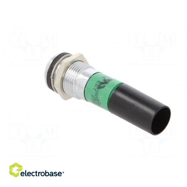 Indicator: LED | flat | green | 230VAC | Ø14mm | IP67 | metal,plastic paveikslėlis 4