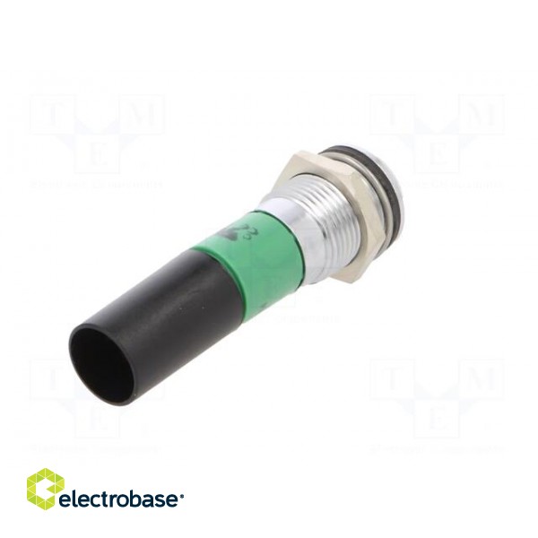 Indicator: LED | flat | green | 230VAC | Ø14mm | IP67 | metal,plastic image 6