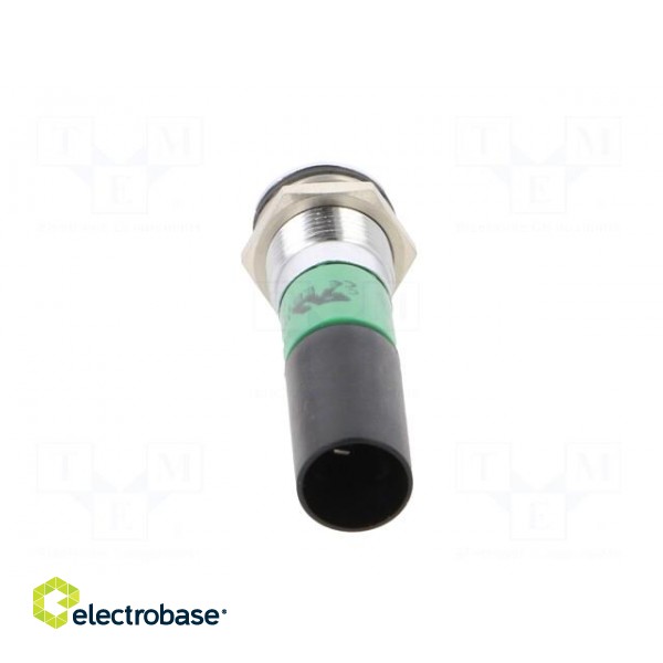 Indicator: LED | green | 230VAC | Ø14mm | metal,plastic image 5