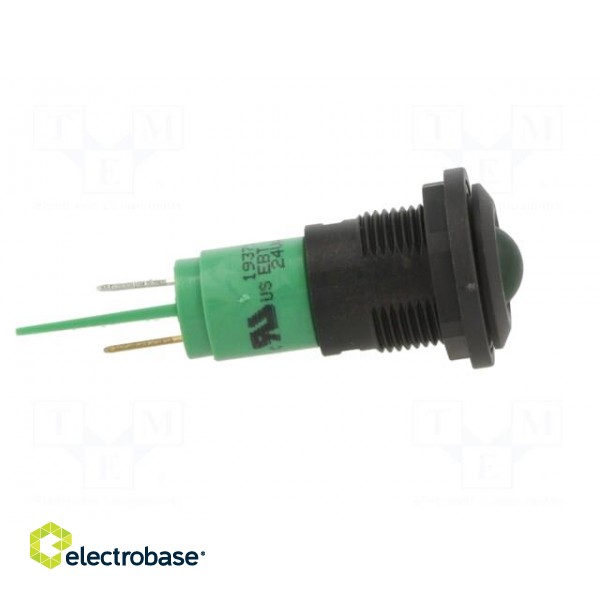 Indicator: LED | prominent | green | 24VDC | 24VAC | Ø16mm | IP67 | plastic image 7