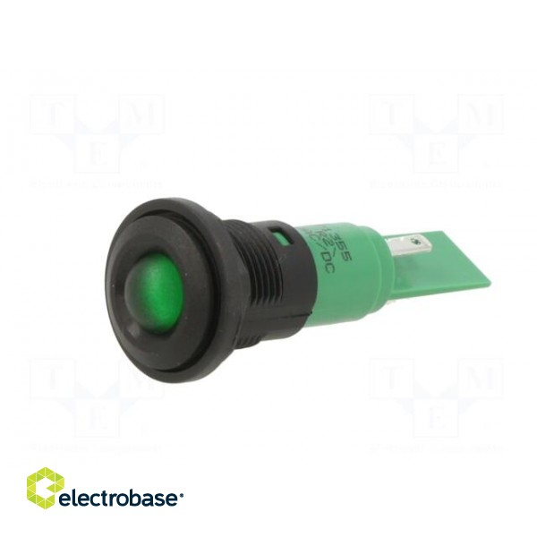 Indicator: LED | prominent | green | 24VDC | 24VAC | Ø16mm | IP67 | plastic image 2