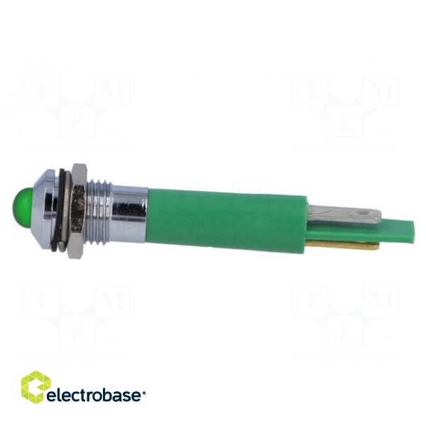 Indicator: LED | prominent | green | 230VAC | Ø8mm | IP67 | plastic image 3