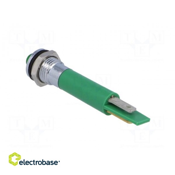 Indicator: LED | prominent | green | 230VAC | Ø8mm | IP67 | metal,plastic image 4