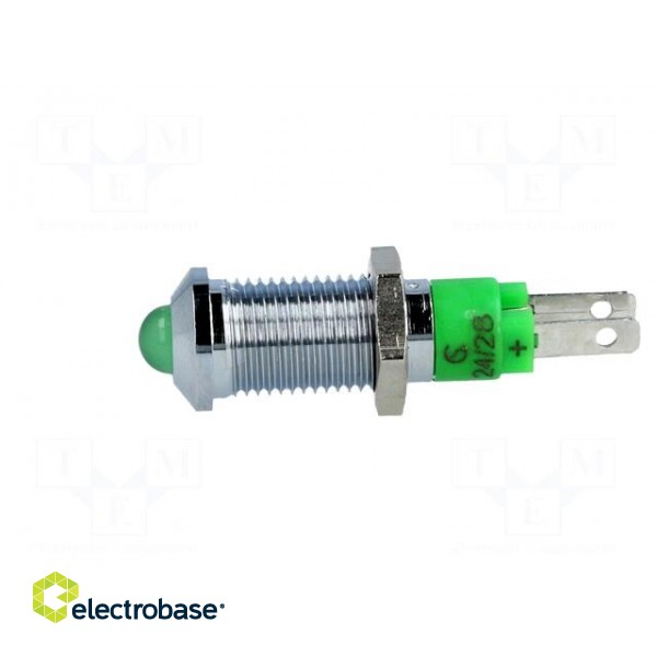 Indicator: LED | prominent | 24÷28VDC | Cutout: Ø8.2mm | IP40 | metal image 3