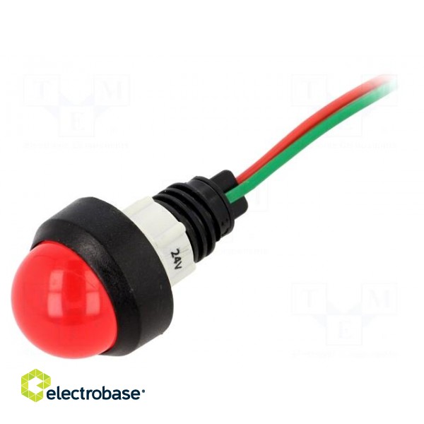 Indicator: LED | prominent | 24VDC | 24VAC | Cutout: Ø13mm | IP40