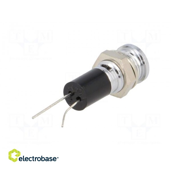 Indicator: LED | prominent | 24VDC | Cutout: Ø8mm | for PCB | brass image 6