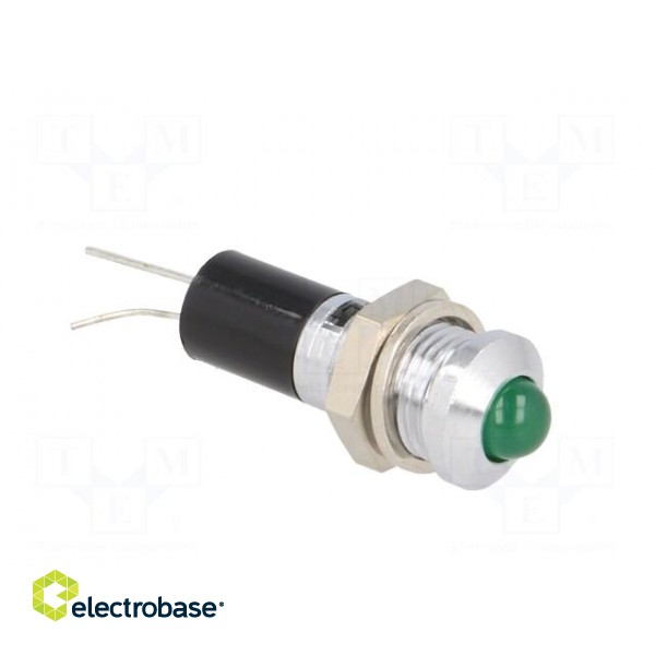 Indicator: LED | prominent | 24VDC | Cutout: Ø8mm | for PCB | brass image 8