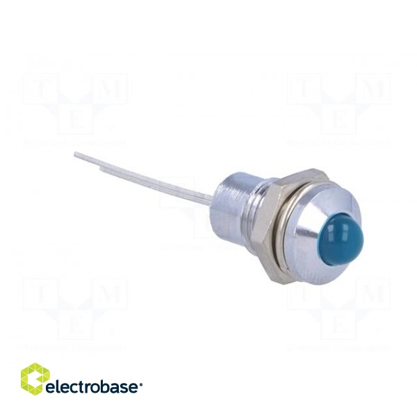 Indicator: LED | prominent | blue | Ø8.2mm | IP40 | for PCB | brass image 8