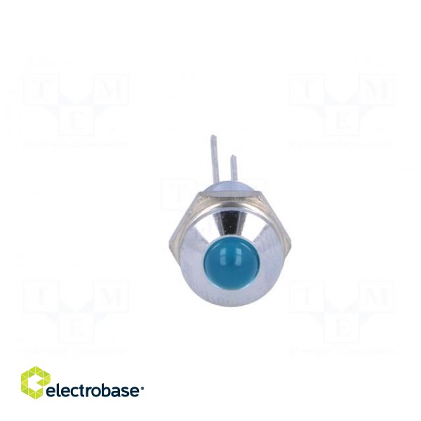 Indicator: LED | prominent | blue | Ø8.2mm | IP40 | for PCB | brass image 9