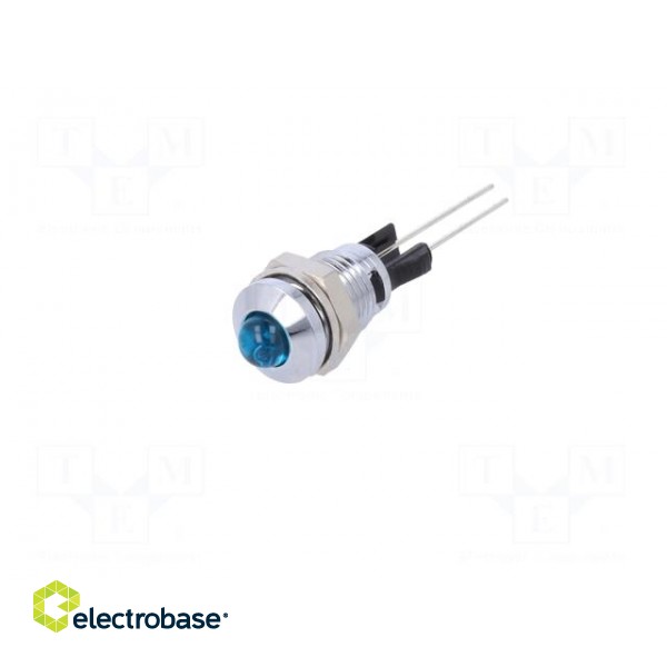 Indicator: LED | prominent | Cutout: Ø8mm | for PCB | brass | ØLED: 5mm paveikslėlis 2