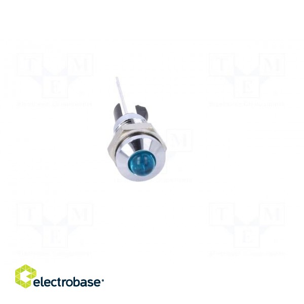 Indicator: LED | prominent | blue | Ø8mm | for PCB | brass | ØLED: 5mm image 9
