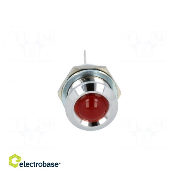 Indicator: LED | prominent | Cutout: Ø12mm | for PCB | brass | ØLED: 8mm image 9