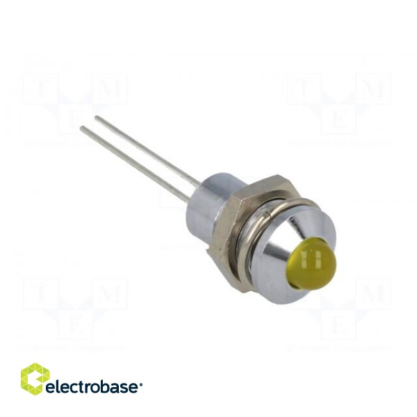 Indicator: LED | prominent | Cutout: Ø8.2mm | IP40 | for PCB | brass image 8