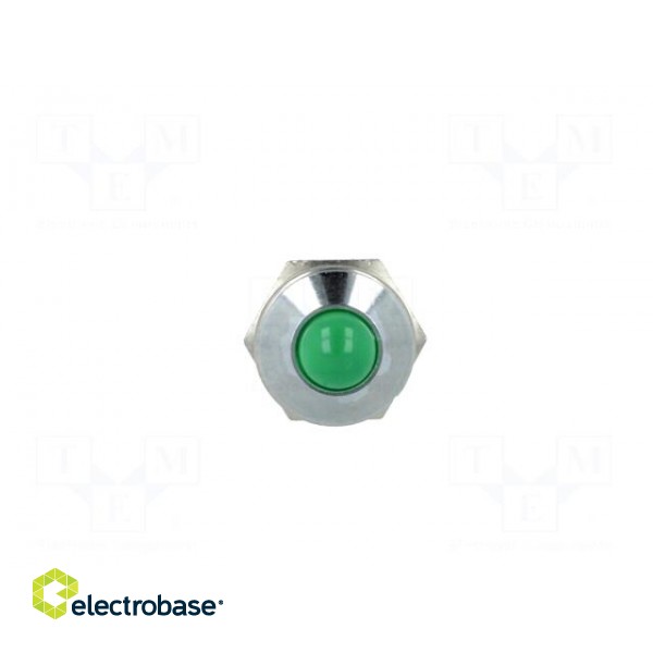 Indicator: LED | prominent | green | Ø8.2mm | IP40 | for PCB | brass image 9