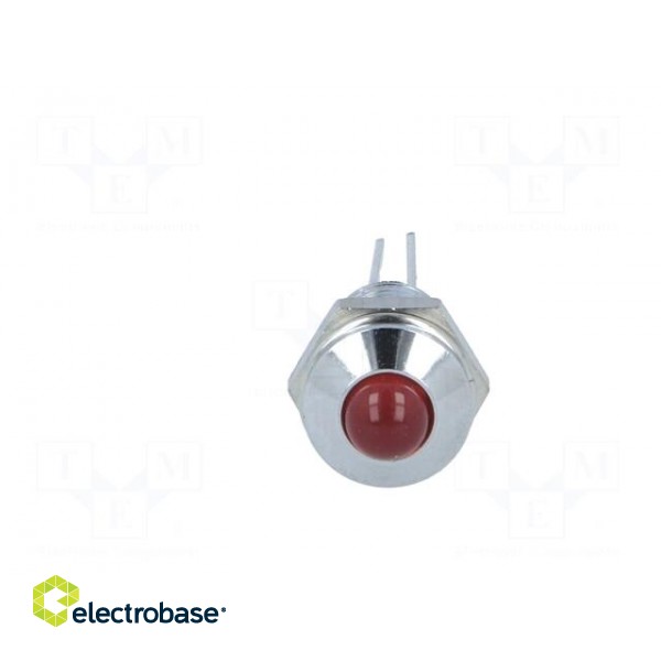 Indicator: LED | prominent | red | Ø8.2mm | IP40 | for PCB | brass image 9