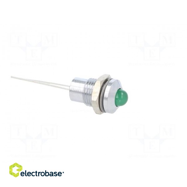 Indicator: LED | prominent | green | 2.2VDC | Ø8mm | IP40 | 2pin | metal image 8