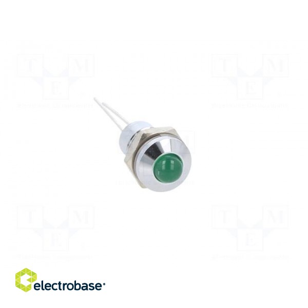 Indicator: LED | prominent | green | 2.2VDC | Ø8mm | IP40 | 2pin | metal image 9