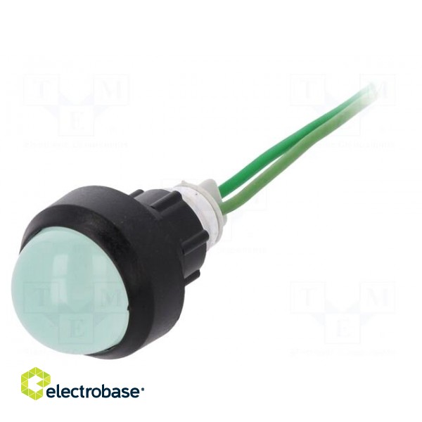 Indicator: LED | prominent | 230VAC | Cutout: Ø13mm | 300mm leads