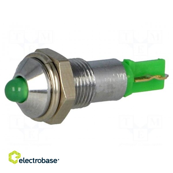 Indicator: LED | prominent | 24÷28VDC | Cutout: Ø6.2mm | IP40 | metal image 1