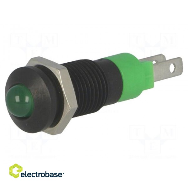 Indicator: LED | prominent | 24÷28VDC | Cutout: Ø8.2mm | IP40 | metal image 1