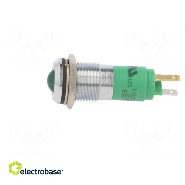 Indicator: LED | prominent | green | 24VDC | Ø14mm | metal,plastic paveikslėlis 3
