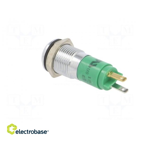 Indicator: LED | prominent | green | 24VDC | Ø14mm | metal,plastic image 4