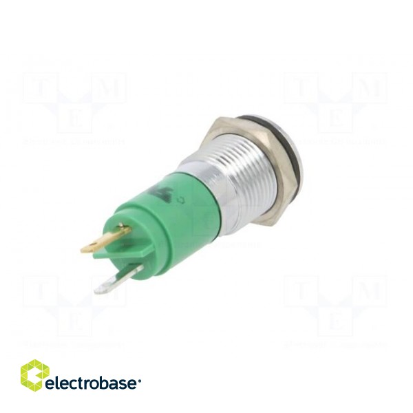Indicator: LED | prominent | green | 24VDC | Ø14mm | metal,plastic paveikslėlis 6