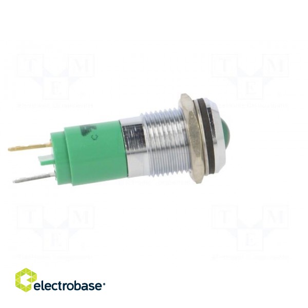 Indicator: LED | prominent | green | 24VDC | Ø14mm | metal,plastic image 7