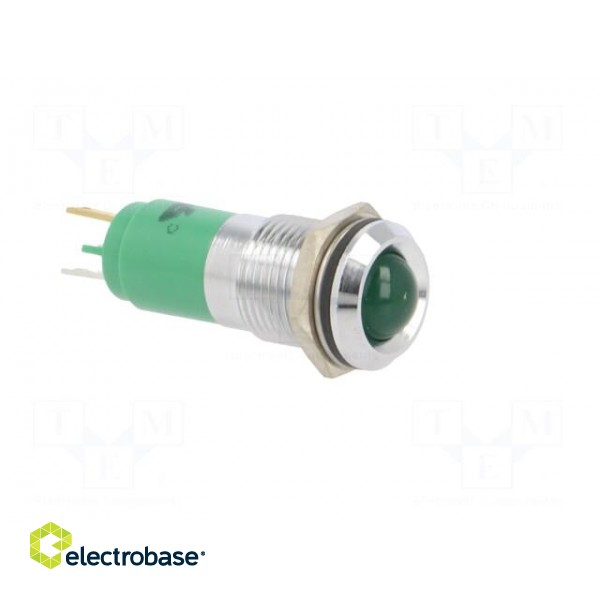 Indicator: LED | prominent | green | 24VDC | Ø14mm | metal,plastic image 8