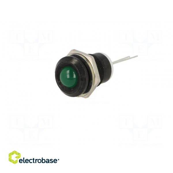 Indicator: LED | prominent | Cutout: Ø12mm | for PCB | brass | ØLED: 8mm image 2