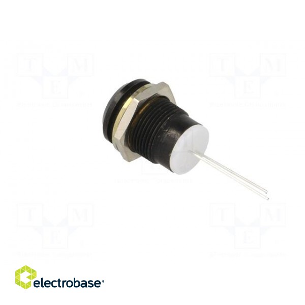 Indicator: LED | prominent | Cutout: Ø12mm | for PCB | brass | ØLED: 8mm фото 4