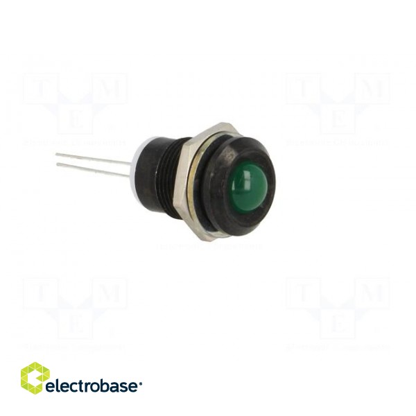 Indicator: LED | prominent | Cutout: Ø12mm | for PCB | brass | ØLED: 8mm image 8