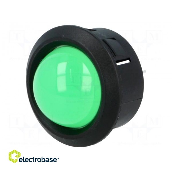 Indicator: LED | prominent | Cutout: Ø25.65mm | for PCB | plastic image 1