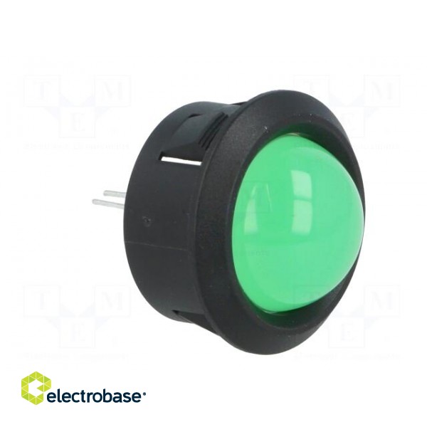 Indicator: LED | prominent | green | Ø25.65mm | for PCB | plastic image 8