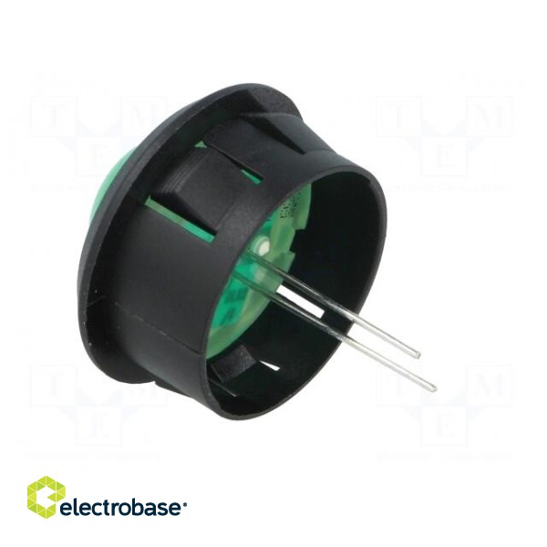 Indicator: LED | prominent | green | Ø25.65mm | for PCB | plastic image 4