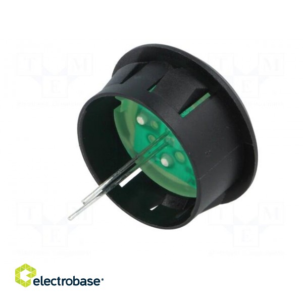Indicator: LED | prominent | green | Ø25.65mm | for PCB | plastic image 6