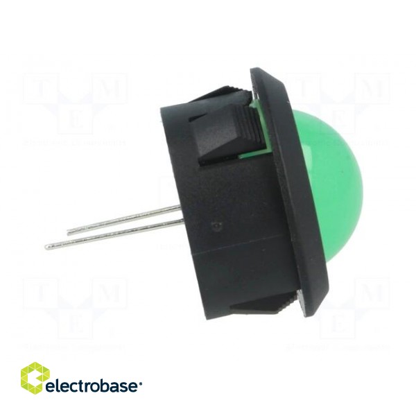 Indicator: LED | prominent | green | Ø25.65mm | for PCB | plastic image 7
