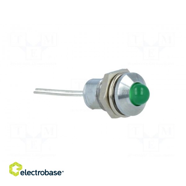 Indicator: LED | prominent | green | Ø8.2mm | IP40 | for PCB | brass image 8