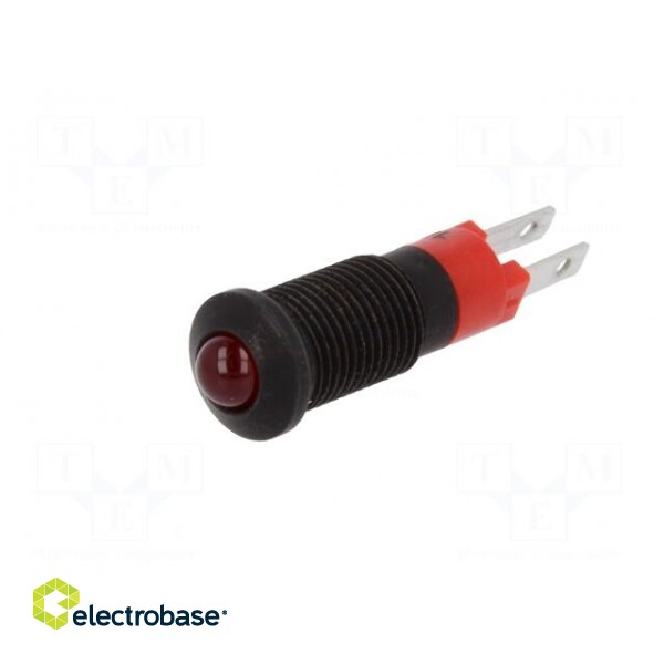 Indicator: LED | prominent | red | 12÷14VDC | Ø8.2mm | IP40 | metal image 2