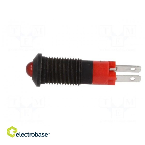 Indicator: LED | prominent | red | 12÷14VDC | Ø8.2mm | IP40 | metal image 3