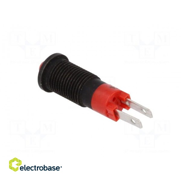 Indicator: LED | prominent | red | 12÷14VDC | Ø8.2mm | IP40 | metal image 4