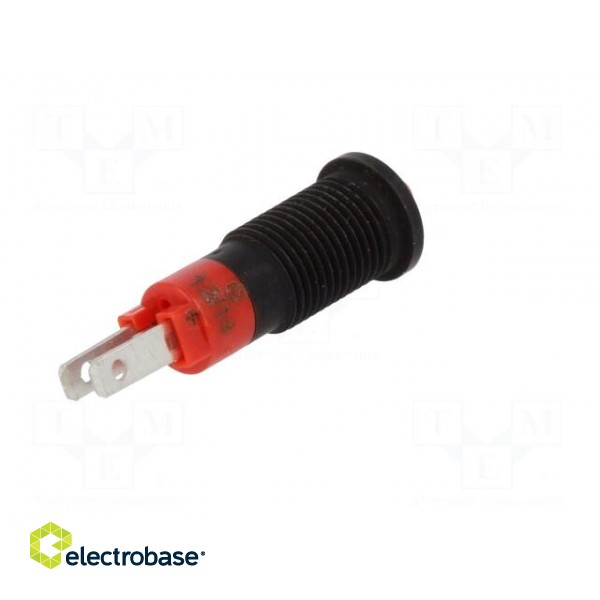 Indicator: LED | prominent | red | 12÷14VDC | Ø8.2mm | IP40 | metal image 6