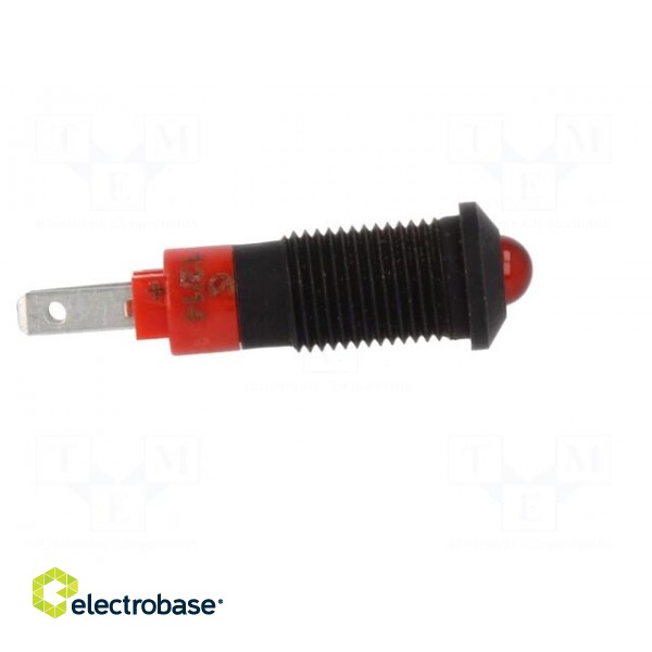 Indicator: LED | prominent | red | 12÷14VDC | Ø8.2mm | IP40 | metal image 7