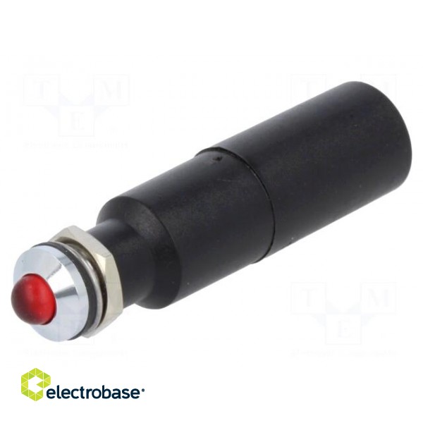 Indicator: LED | prominent | 230VAC | Cutout: Ø8mm | IP67 | plastic image 1